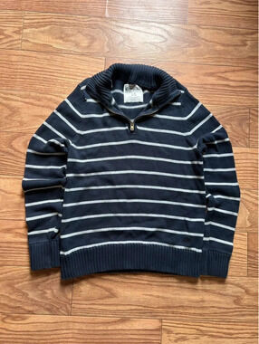 vintage aeropostale stripe y2k quarter zip pullover
